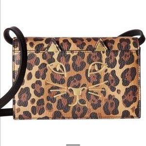 Charlotte Olympia Feline Purse Natural Leopard